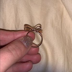 Rose gold Kate spade Bow Ring